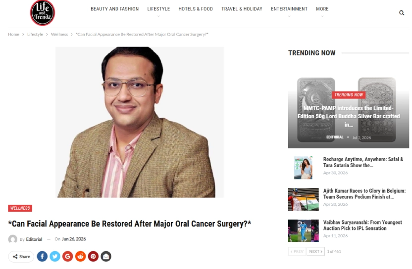 Can Facial Appearance Be Restored After Major Oral Cancer Surgery?